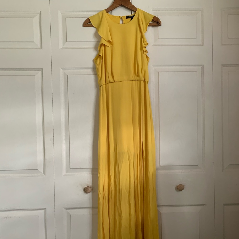 Yellow mustard maxi dress
